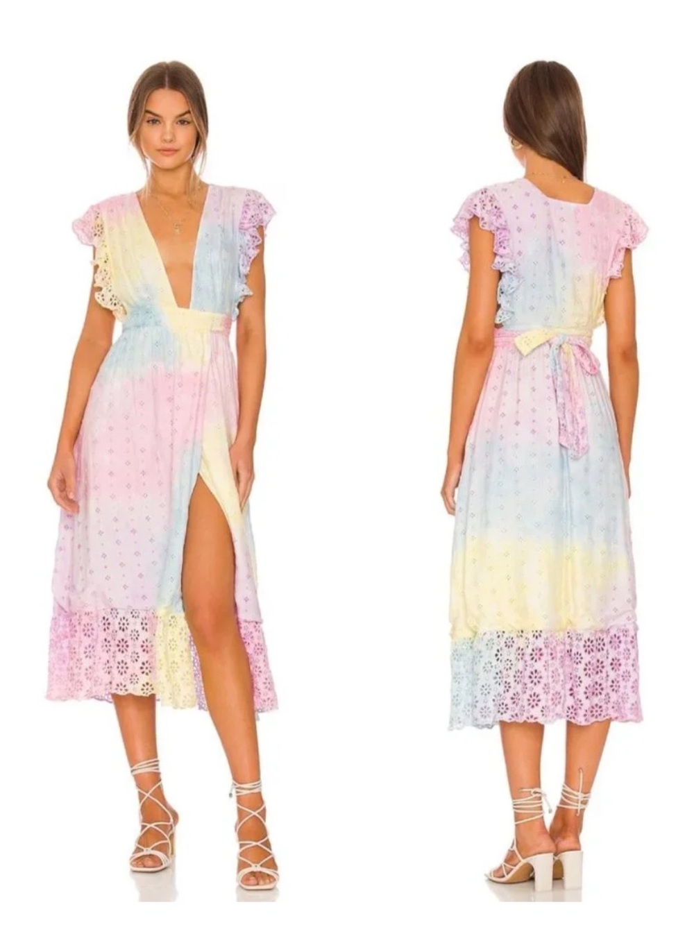 REVOLVE MAJORELLE Mistwood Pastel Tie Dye Dress